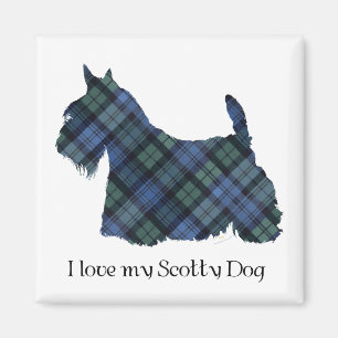Black Watch Tartan Scottish Terrier Magnet