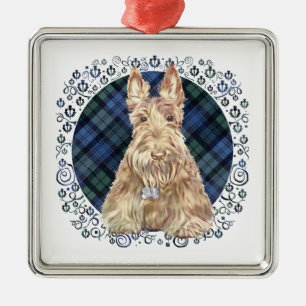 Black Watch Tartan Silbernes Ornament