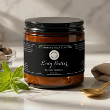 Black Waterproof Cosmetik Jar Label mit Logo