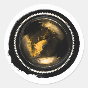 Black Wax Mystic Gold Topaz Opal Wappen Siegel Runder Aufkleber