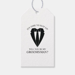 Black Wedding Anzug and Krawatte Trauzeuge Vorschl Geschenkanhänger