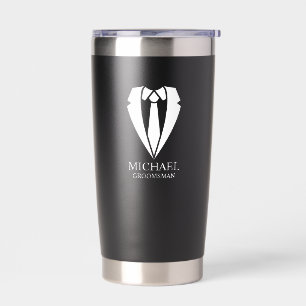 Black Wedding Anzug und Krawatte Personalisierte T Thermobecher