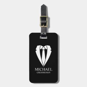 Black Wedding Anzug und Krawatte Trauzeuge Gepäckanhänger