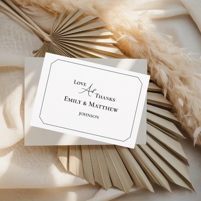 Black Wedding Dankeschön Karte mit QR Code (Von Creator hochgeladen)