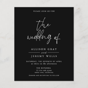 Black Wedding Einladung Flyer