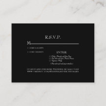 Black Wedding RSVP Enclosure