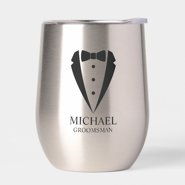 Black Wedding Tuxedo Anzug Personalisierte Trauzeu (Links)