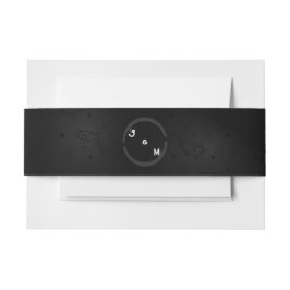 Black Western Goth Wedding Suite Einladungsbanderole