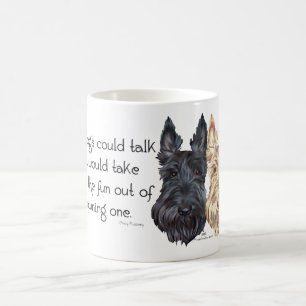 Black & Wheaten Scottish Terriers Tasse
