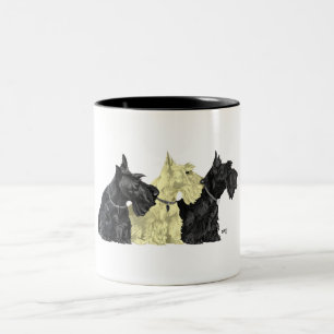 Black & Wheaten Scottish Terriers Zweifarbige Tasse