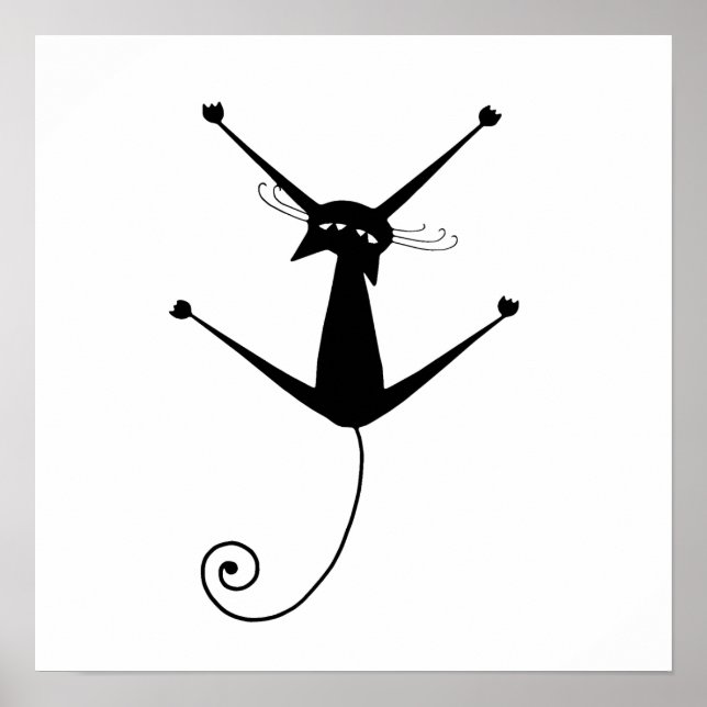 Black Whimsy Kitty 10 Poster (Vorne)