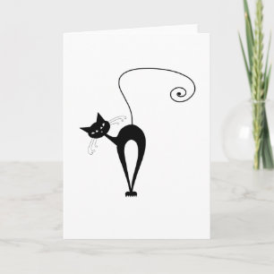 Black Whimsy Kitty 3 Karte