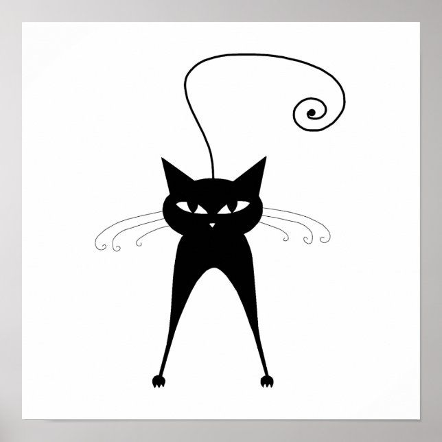 Black Whimsy Kitty 6 Poster (Vorne)