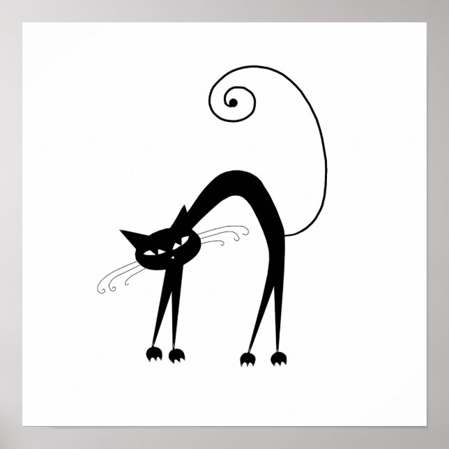 Black Whimsy Kitty 9 Poster (Vorne)