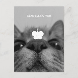 Black&White 17yro Kitty Blank Postcard Postkarte
