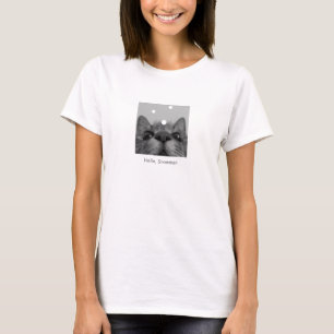 Black&White 17yro Kitty Hallo Snowman T-Shirt