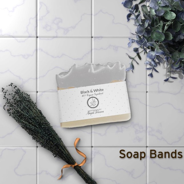 Black & White #Artisan #Soap Band Packaging (Von Creator hochgeladen)