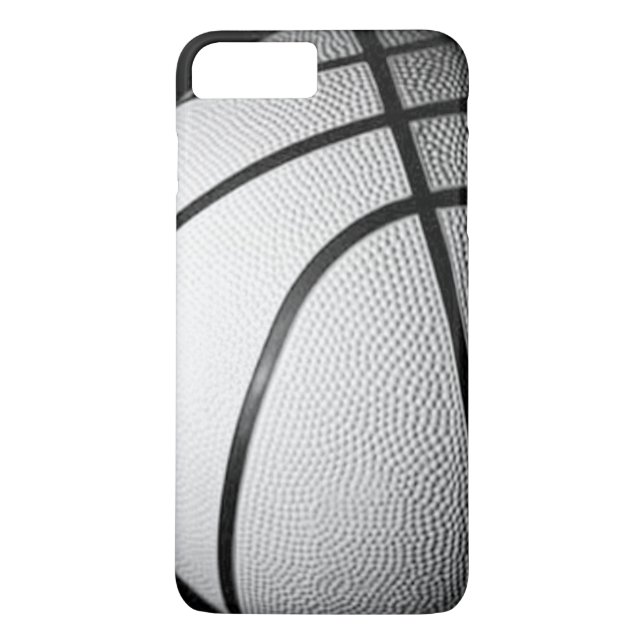 Black & White Basketball iPhone 7 Fall Case-Mate iPhone Hülle (Rückseite)