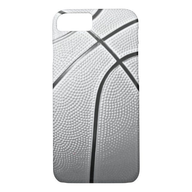 Black & White Basketball iPhone 7 Fall Case-Mate iPhone Hülle (Rückseite)