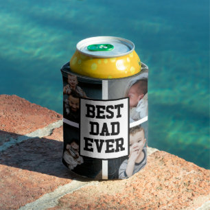Black White Best Dad Ever Custom Photo Picture Dosenkühler