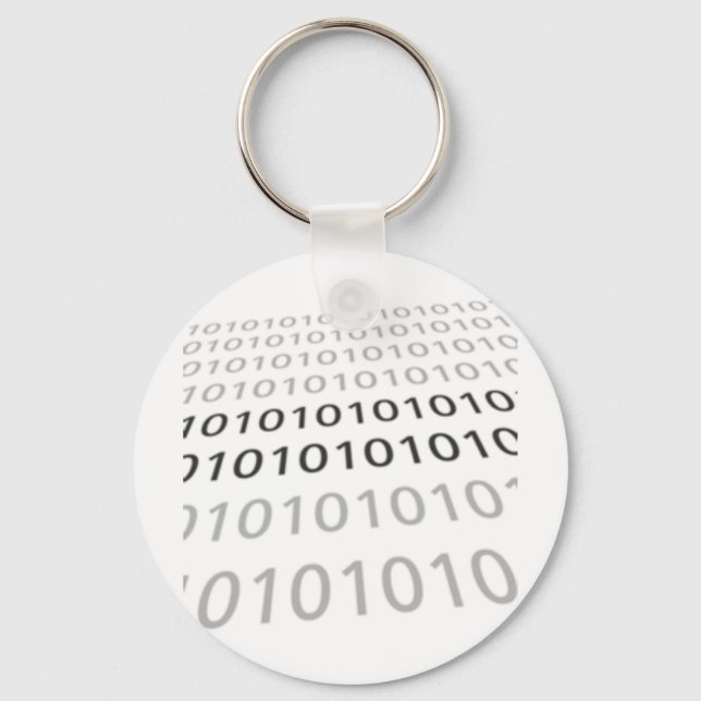 Black & White Binary 01 - GeekShirts Schlüsselanhänger (Vorderseite)