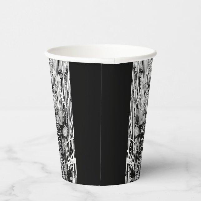 Black & White Birthday Paper Cup Pappbecher (Rechts)