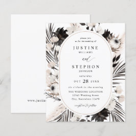 Black & White Boho Tropical Wedding
