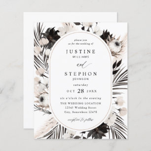 Black & White Boho Tropical Wedding