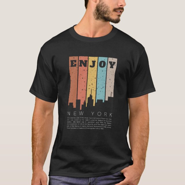 Black & White Bold New York T - Shirt (Vorderseite)