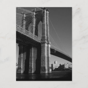Black & White Brooklyn Bridge Postkarte