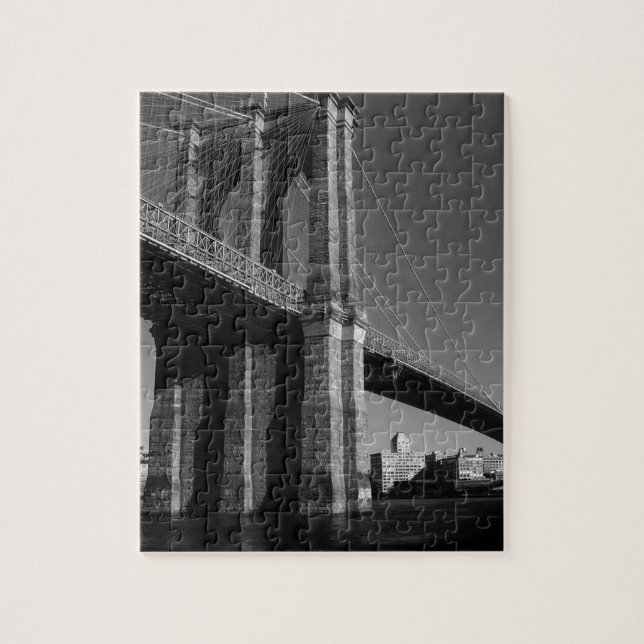 Black & White Brooklyn Bridge Puzzle (Vertikal)