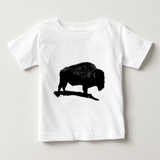 Black & White Buffalo Baby T-shirt (Vorderseite)