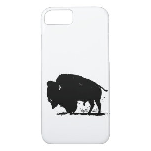 Black & White Buffalo Silhouette iPhone 7 Fall Case-Mate iPhone Hülle