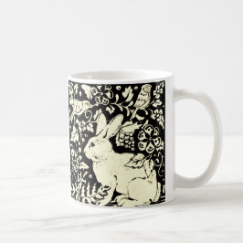 Black & White Bunny Rabbit Bird Ostern Elegante Ku Kaffeetasse
