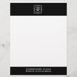 Black White Business Logo Promo letterhead Briefbogen
