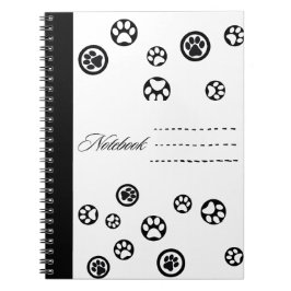 Black&White Cat Paws Notebook Notizblock