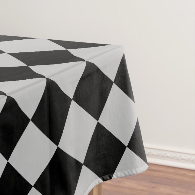 Black White Check Tablecloth Sport Flag Tischdecke (Beispiel)
