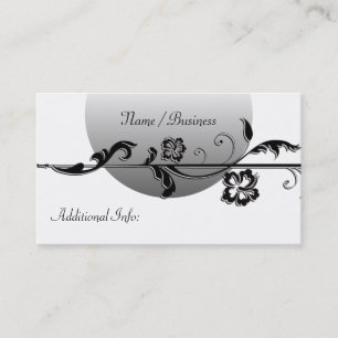 Black & White Chic Business Card 2 Visitenkarte