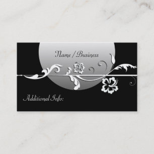 Black & White Chic Business Card Visitenkarte