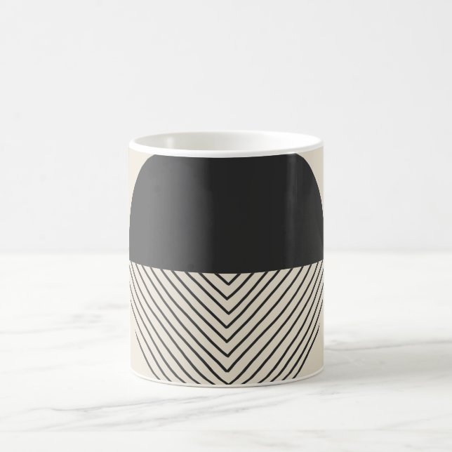🖤 Black & White Chic: Die elegante Polka-Tasse Kaffeetasse (Mittel)