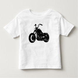 Black White Classic Cruiser Motorcycle Vector Art Kleinkind T-shirt