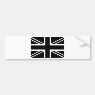 BLack & White Classic Union Jack British(UK) Flag Autoaufkleber