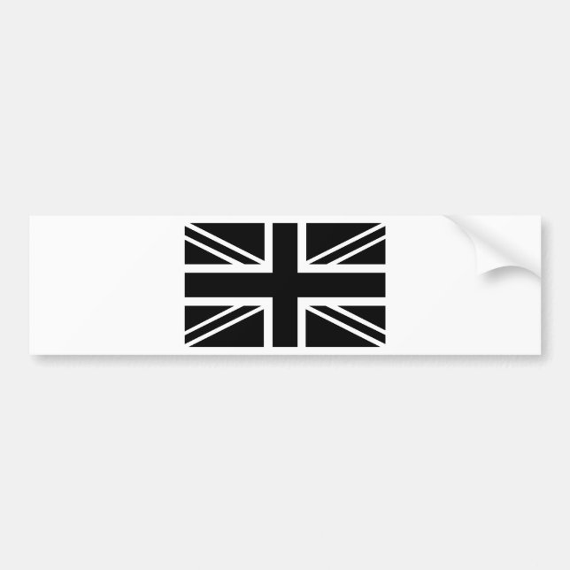 BLack & White Classic Union Jack British(UK) Flag Autoaufkleber (Vorne)