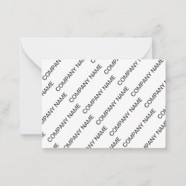 Black White Company Co Pattern Note Card Mitteilungskarte