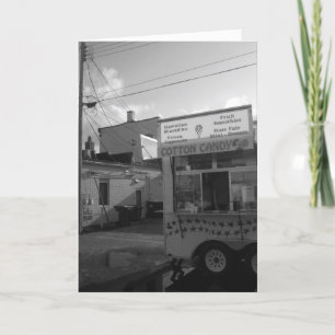 "Black & White Cotton Candy Stand" Geburtstagskart Karte
