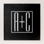 Black & White | Couples Initials Puzzle<br><div class="desc">Perfect for a dual monogram or even a logo..

Thank you for your Purchase!</div>