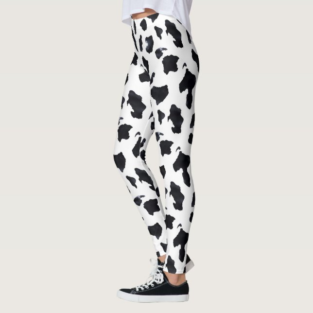 Black White Cow Print Leggings (Links)
