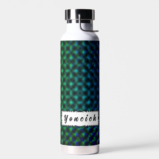 Black & White Cube Life by Kenneth Yoncich Wa Trinkflasche (Links)
