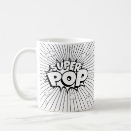 Black & White D.I.Y. SUPER POP Comic Book Pop Art Kaffeetasse
