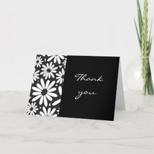"Black & White Daisy" Blank geklappt Dankeschön Ka Dankeskarte